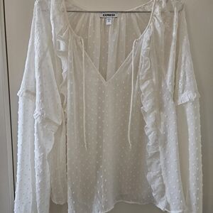 Express Bohemian Sheer Blouse
